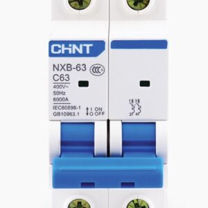 CHINT NXB-63-2P-C16-6KA | Interruptor termomagnético bipolar 16A curva C 6kA